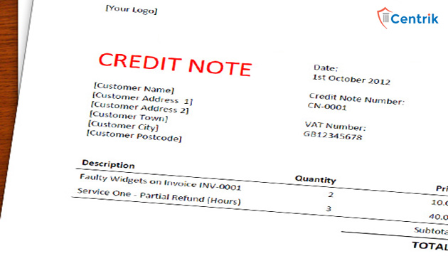 Provisions For Issuing Credit Note Under GST